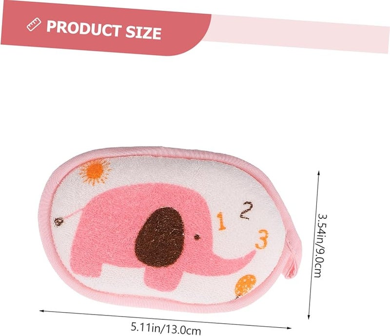 DECHOUS 3PCS Soft Cotton Elephant Bath Sponge For Newborns Sensitive Skin Mixed Colors - Image 2